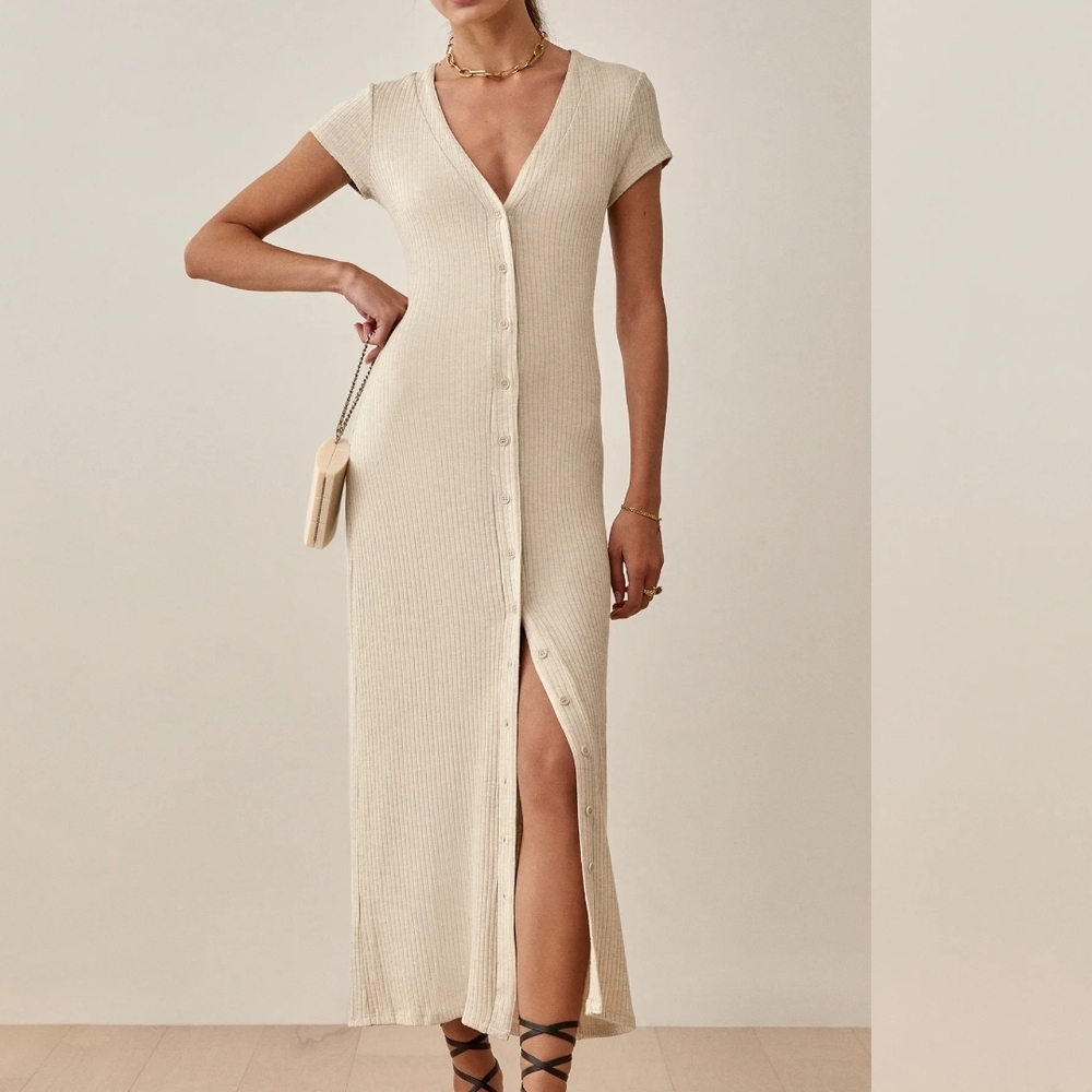 Reformation Button Down Midi Dress